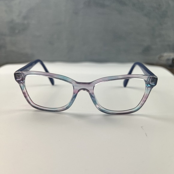 Ray-Ban RB 1591 3807 Kids Eyeglasses Frames Transparent Blue Cat Eye 46-16-125- - Picture 1 of 13